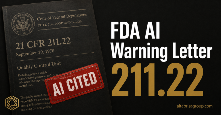 FDA AI Warning Letter 211.22 Pharmaceutical Manufacturing: The Regulation Nobody Noticed
